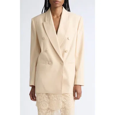Zimmermann Valiant Lace Trim Stretch Wool Jacket In Neutral