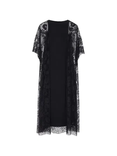 Zimmermann Valiant Lace Tunic Midi Dress In Black