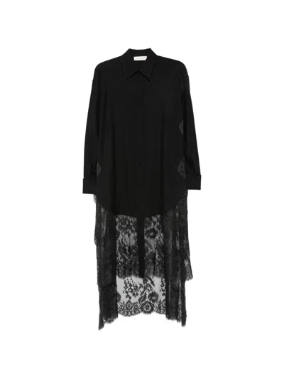 Zimmermann Valiant Lace Wool Shirt In Black