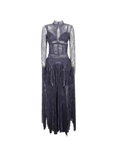 Zimmermann Valiant Lingerie Lace-trimmed Maxi Dress In Blue