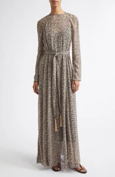 Zimmermann Valiant Print Long Sleeve Maxi Dress In Multi