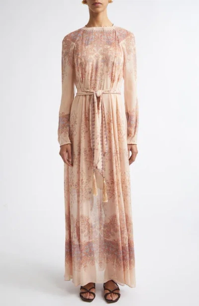 Zimmermann Valiant Print Long Sleeve Maxi Dress In Multi