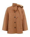 Zimmermann Valiant Wool Blend Coat In Brown