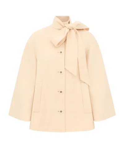 Zimmermann Valiant Pussybow Coat In Multi