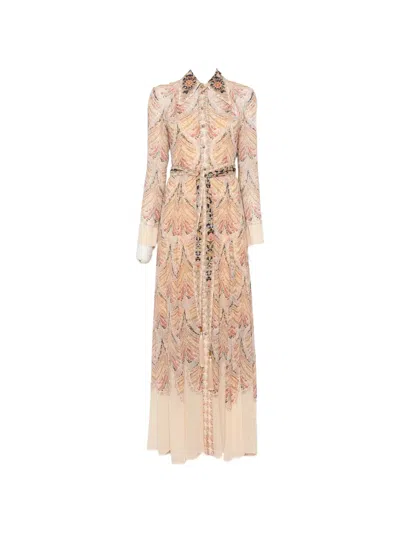Zimmermann Valiant Pussy-bow Paisley-print Maxi Dress In Neutral
