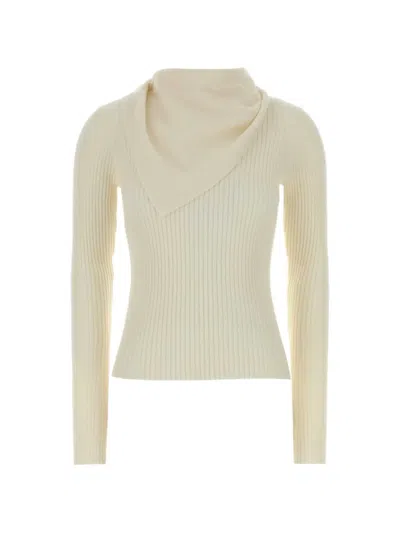 Zimmermann Valiant Ribbed-knit Sweater In Neutrals