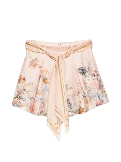 Zimmermann Valiant Shorts In Pink