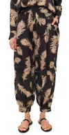 Zimmermann Valiant Harem Floral-print Silk Pants In Black Feather