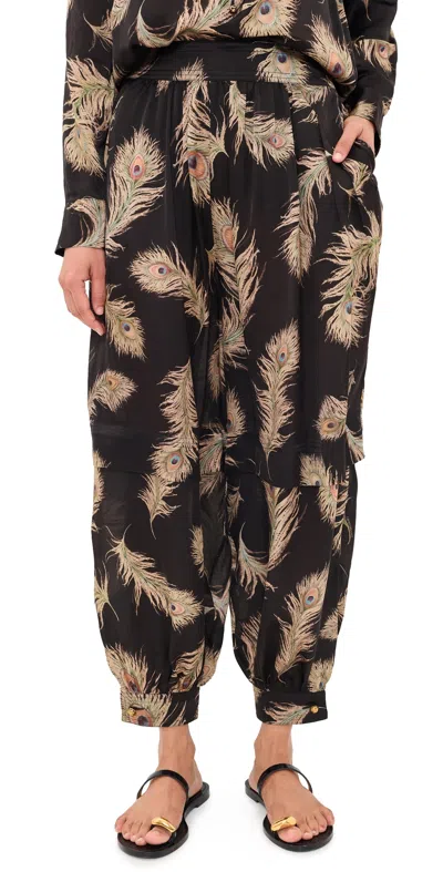 Zimmermann Valiant Harem Floral-print Silk Pants In Brown