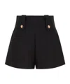 Zimmermann Valiant Tailored Button-embellished Pleated Shorts In Black