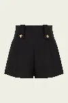Zimmermann Valiant Tailored Button-embellished Pleated Shorts