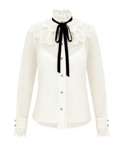 Zimmermann Valiant Tuxedo Blouse In Neutral