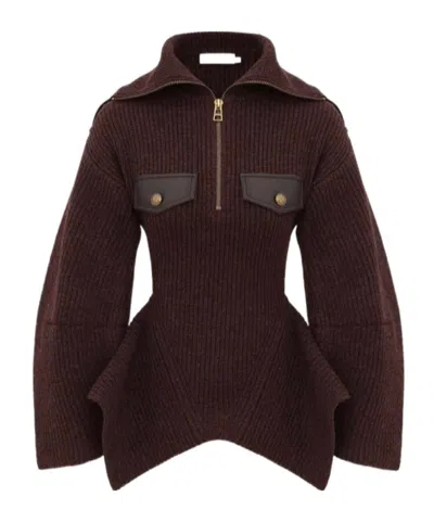 Zimmermann Valiant Utility Sweater In Brown