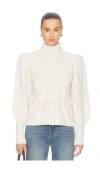 Zimmermann Valiant Embroidered Tie-detailed Wool Sweater In Neutral