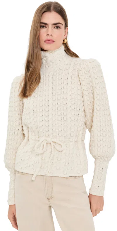 Zimmermann Valiant Wool Bauble Sweater Cream