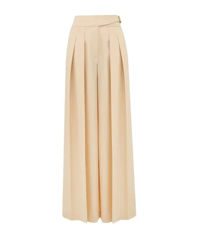 Zimmermann Valiant Wool Buckled Pant In Brown