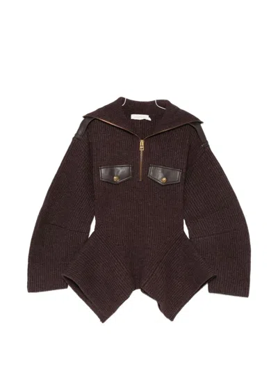 Zimmermann Valiant Wool Sweater In Brown