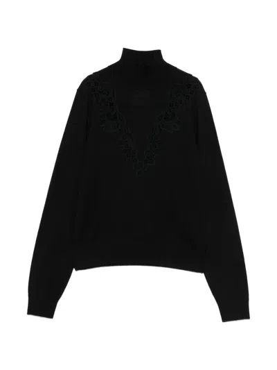 Zimmermann Valiant Wool Turtle-neck Sweater In Black