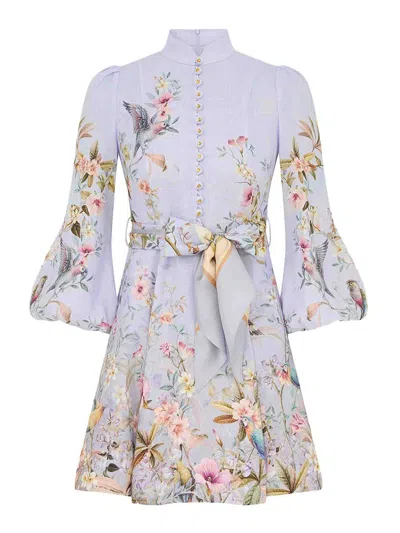 ZIMMERMANN REBELLION BUTTON MINI DRESS