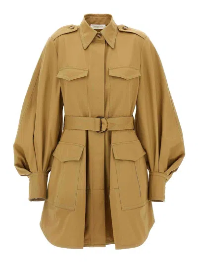 Zimmermann Illuminate Cargo Mini Dress In Beige