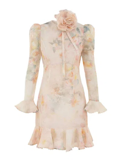 ZIMMERMANN CRUSH FLOWER MINI DRESS