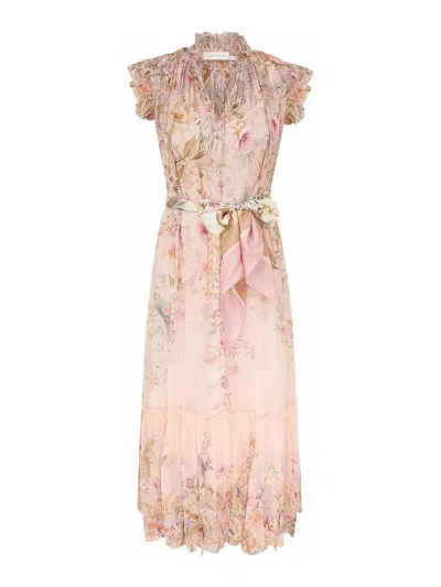 Zimmermann Babies' Fluid Rebellion Dress In Nude