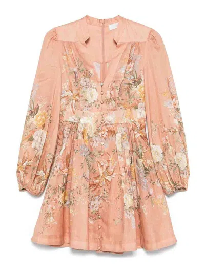 ZIMMERMANN TALLOW PLUNGE MINI DRESS
