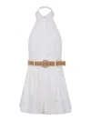 Zimmermann Acacia Halterneck Linen Romper In White