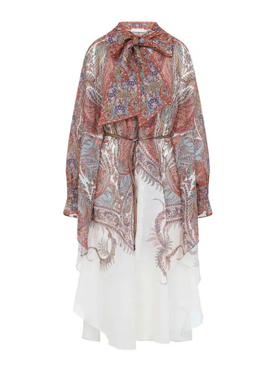 Zimmermann Vestido Midi - Multicolor
