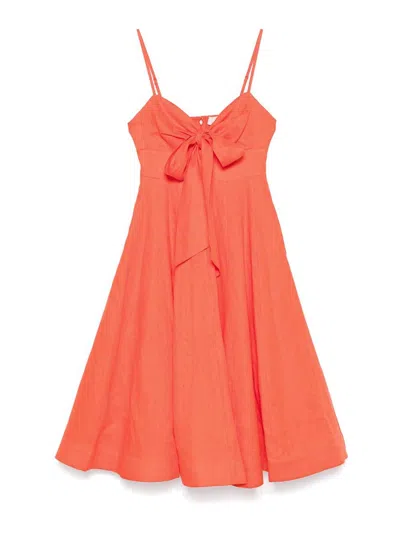 ZIMMERMANN VESTIDO MIDI - ROJO