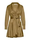Zimmermann Silk Wrap Dress In Green