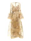 Zimmermann Evening Dress Rebellion Lantern Flared Sleeves In Multi
