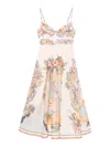 Zimmermann Tallow Linen Midi Dress In Neutral