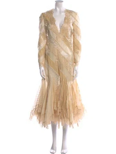 Pre-owned Zimmermann Vintage Long Dress W/ Tags In Neutral