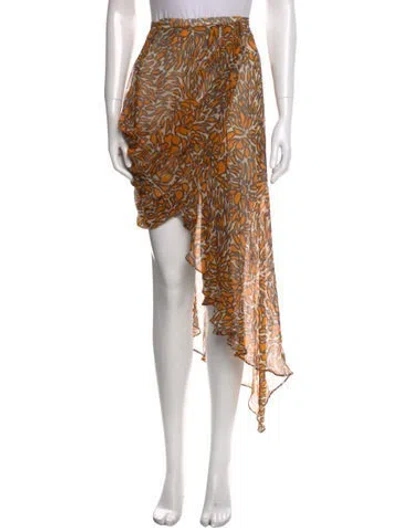 Pre-owned Zimmermann Vintage Midi Length Skirt In Orange