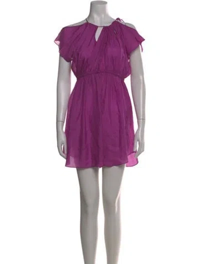 Pre-owned Zimmermann Vintage Mini Dress In Purple