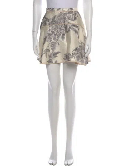 Pre-owned Zimmermann Vintage Mini Skirt In Neutrals