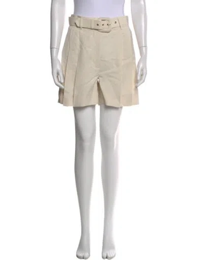 Pre-owned Zimmermann Virgin Wool Mini Shorts In Neutral