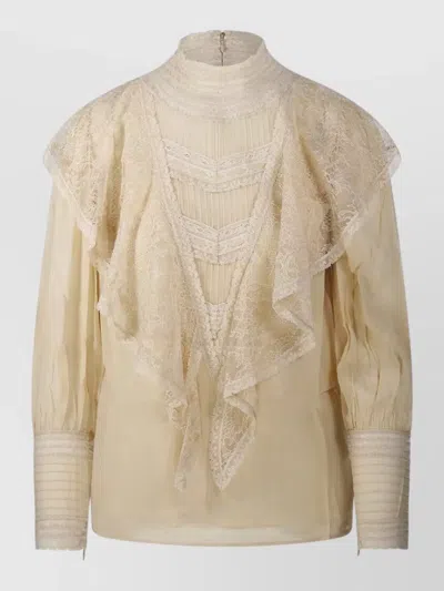 Zimmermann Momentum Waterfall Blouse In Animal Print