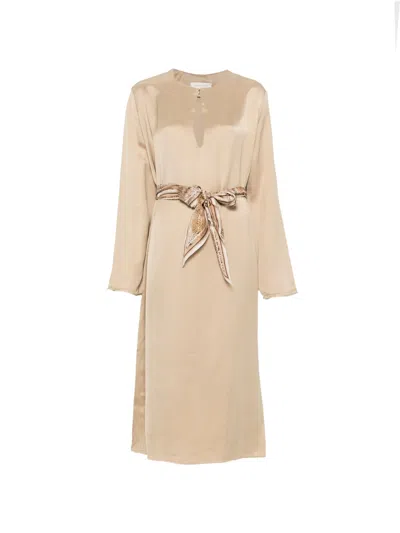 Zimmermann Viscose Dress In Neutral
