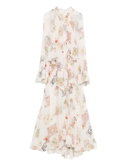 Zimmermann Viscose Dress In Neutral