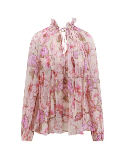 Zimmermann Viscose Shirt With Internal Top In Multicolor