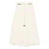 Zimmermann Cotton Rhiannon Embroidered Midi Skirt