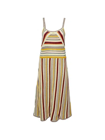Pre-owned Zimmermann Vitali Crochet-knit Maxi Dress In Neutrals