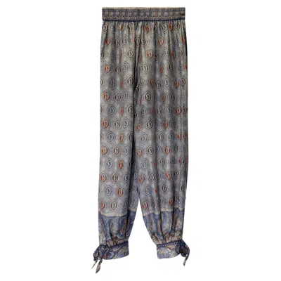Zimmermann Vitali Tied Harem Pants In Multicolor Silk