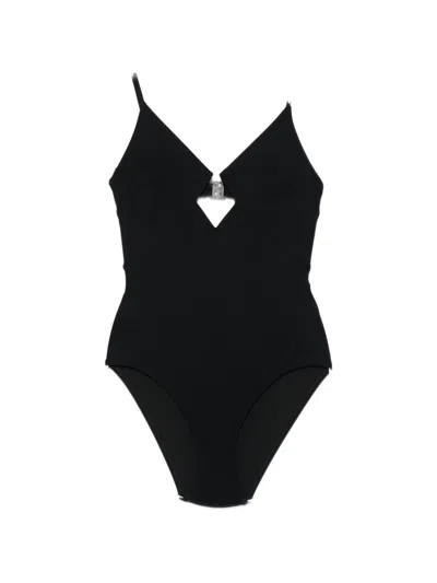 Zimmermann V-neck Cutout Swimsuit In Black