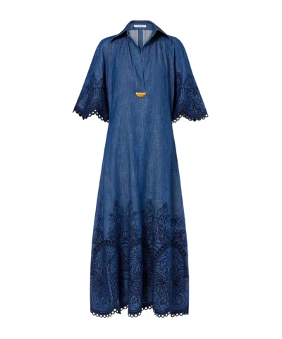 Zimmermann V-neck Dress In Blue