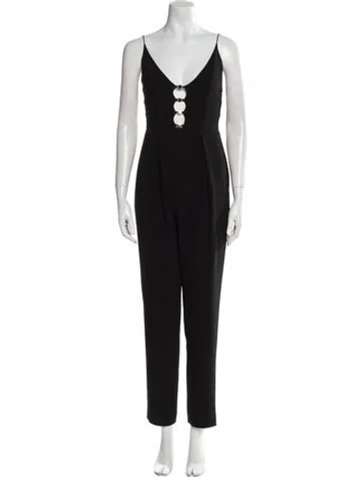 Pre-owned Zimmermann V-neck Jumpsuit In Black