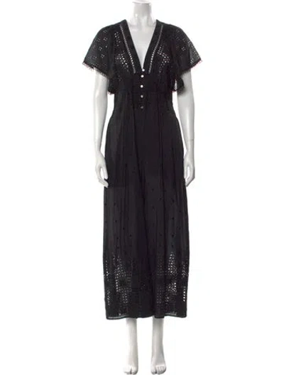 Pre-owned Zimmermann V-neck Jumpsuit In Black