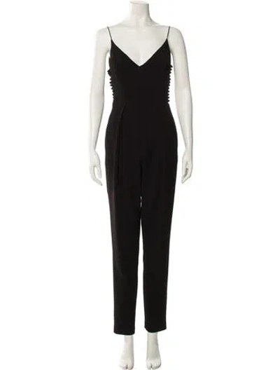 Pre-owned Zimmermann V-neck Jumpsuit In Black